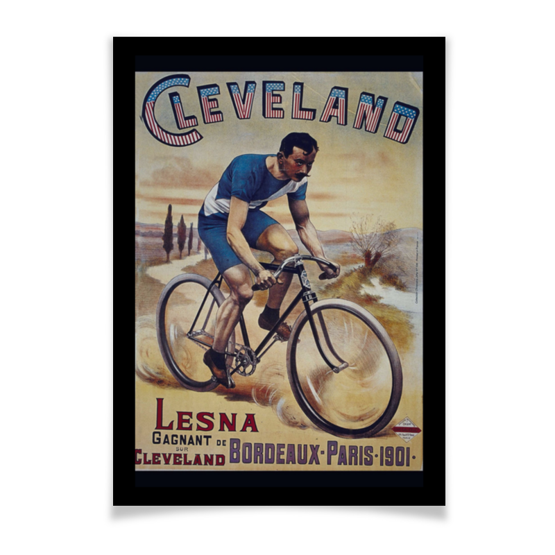 Printio Плакат A3(29.7×42) Велосипедист ретро