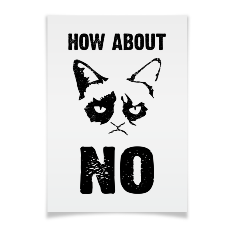 Printio Плакат A3(29.7×42) Grumpy cat. how about no?! printio футболка wearcraft premium grumpy cat how about no