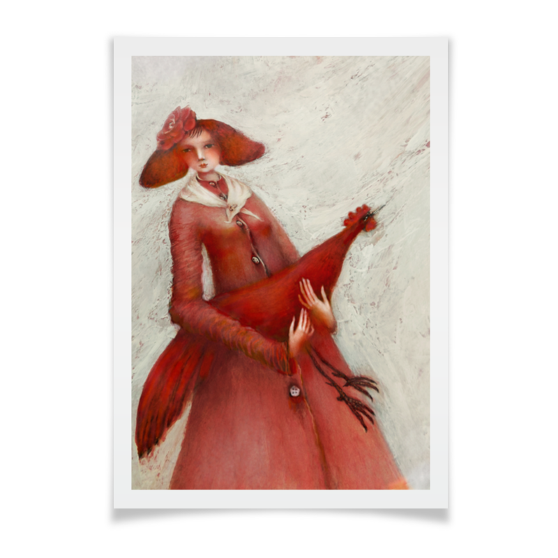 Printio Плакат A3(29.7×42) Красный петух printio плакат a3 29 7×42 девушка призрак