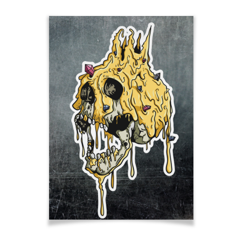 Printio Плакат A3(29.7×42) Gold skull