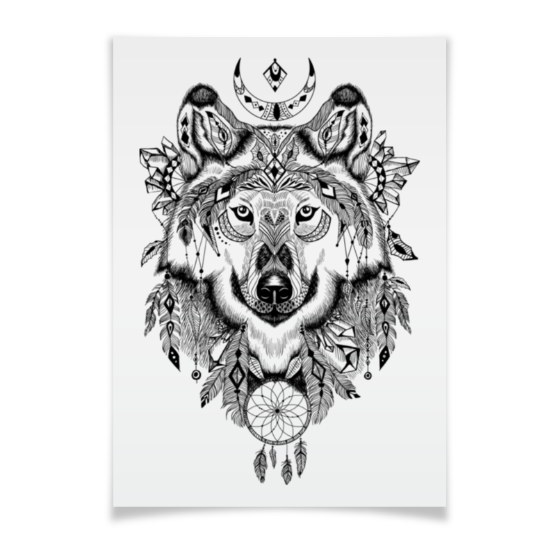 Printio Плакат A3(29.7×42) Тотем. волк