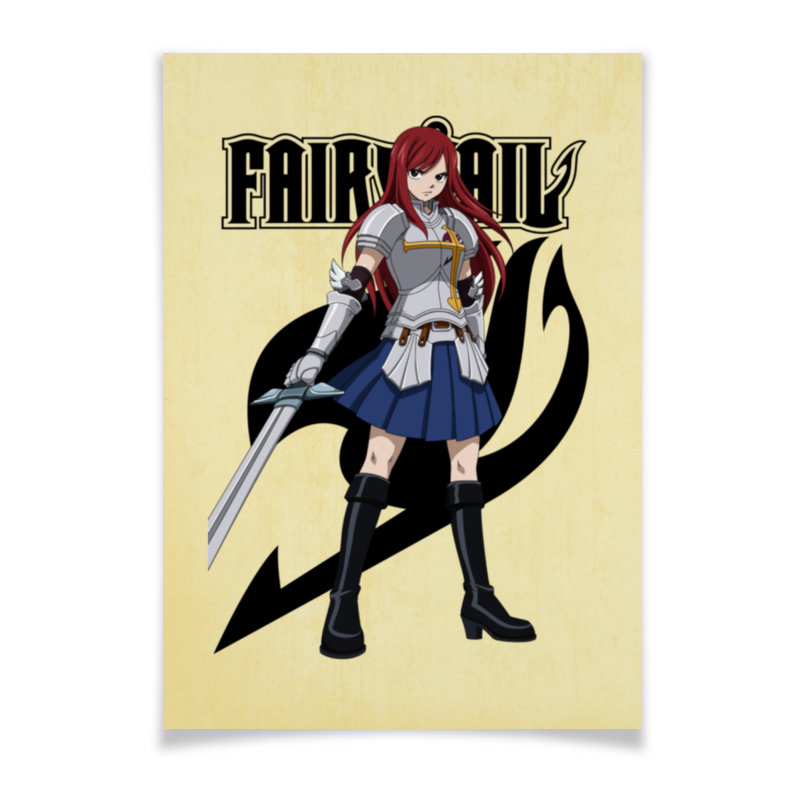 Printio Плакат A3(29.7×42) Эрза скарлет. fairy tail цена и фото