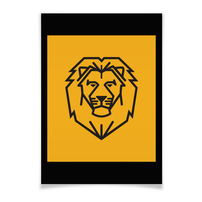 Printio Плакат A3(29.7×42) Лев. стилизация printio плакат a3 29 7×42 кот лев подарок для льва