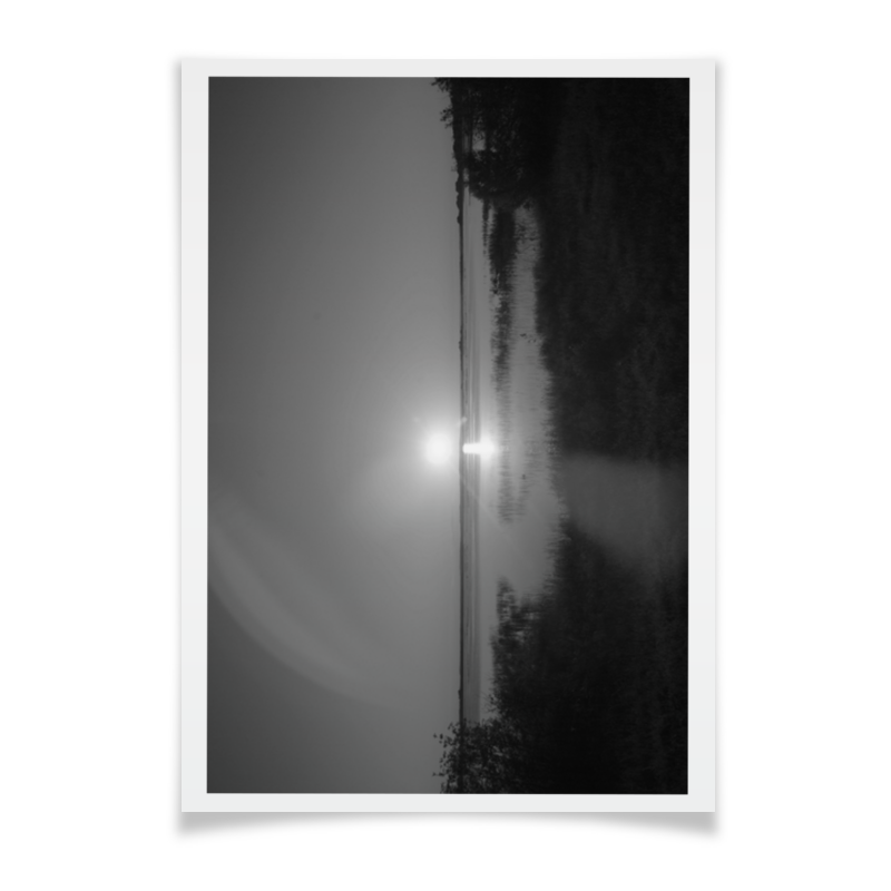 фриман джон черно белая фотография Printio Плакат A3(29.7×42) Тишина утра