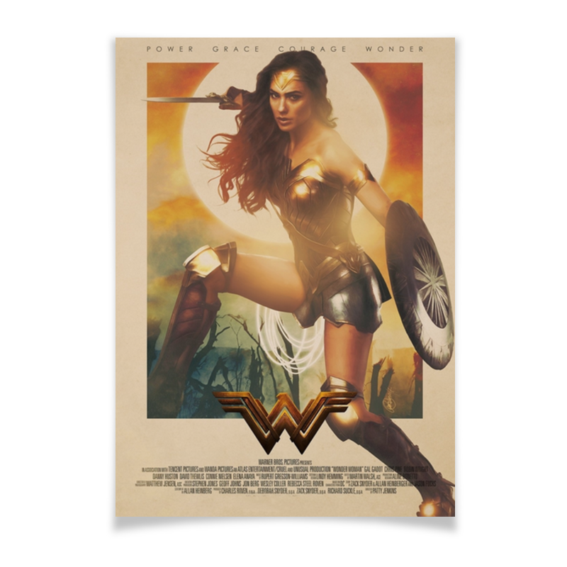 цена Printio Плакат A3(29.7×42) Чудо-женщина / wonder woman