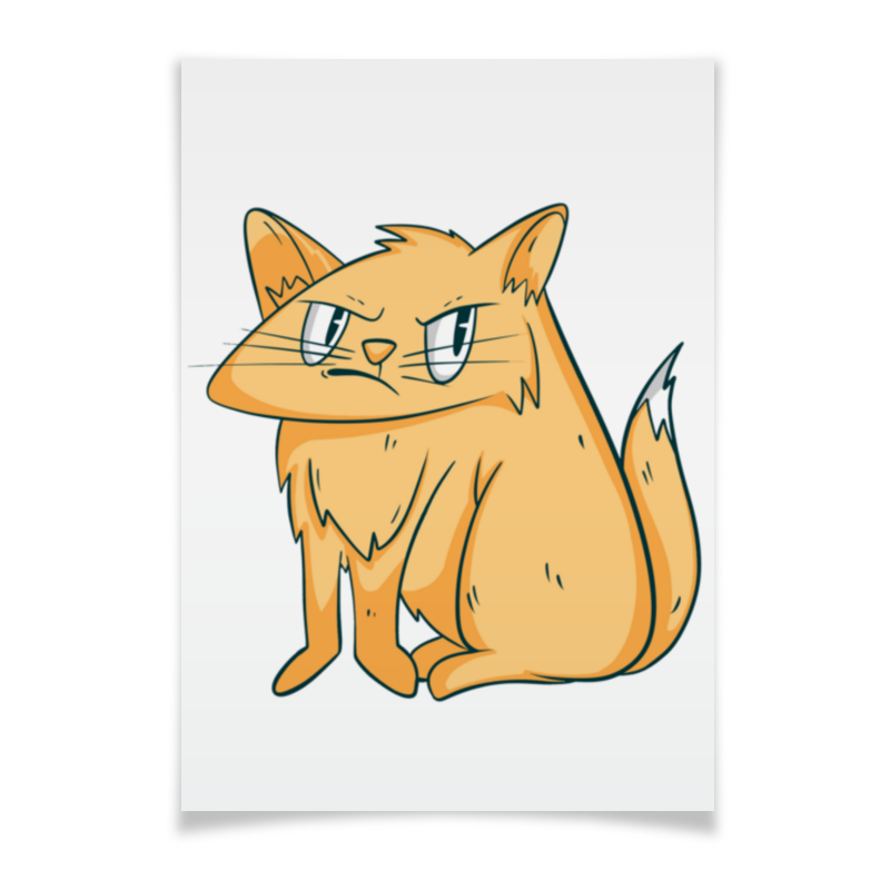 Printio Плакат A3(29.7×42) Grumpy cat сумка недовольный рыжий лис скетч черный