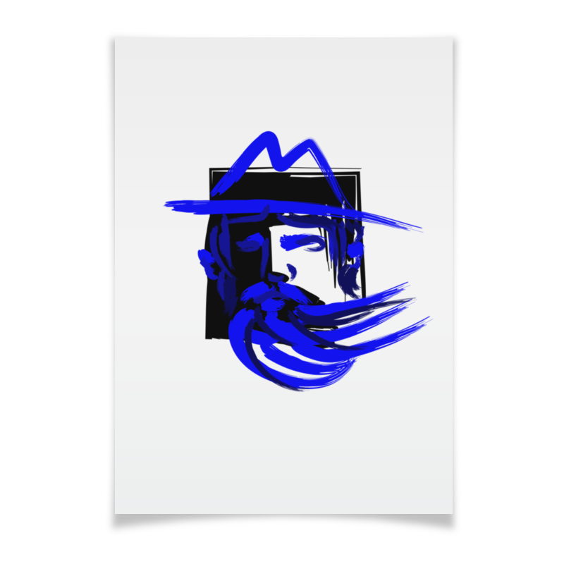 Printio Плакат A3(29.7×42) Blue beard, синяя борода цена и фото