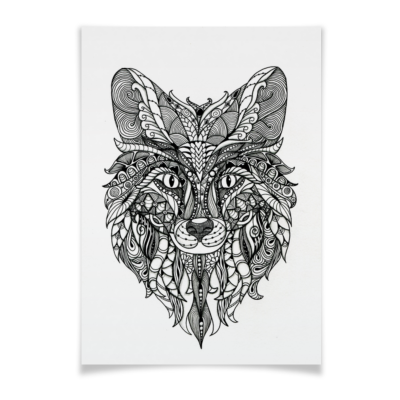 Printio Плакат A3(29.7×42) Лиса. волк