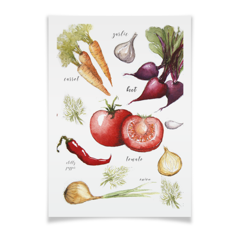 Printio Плакат A3(29.7×42) Свежие овощи