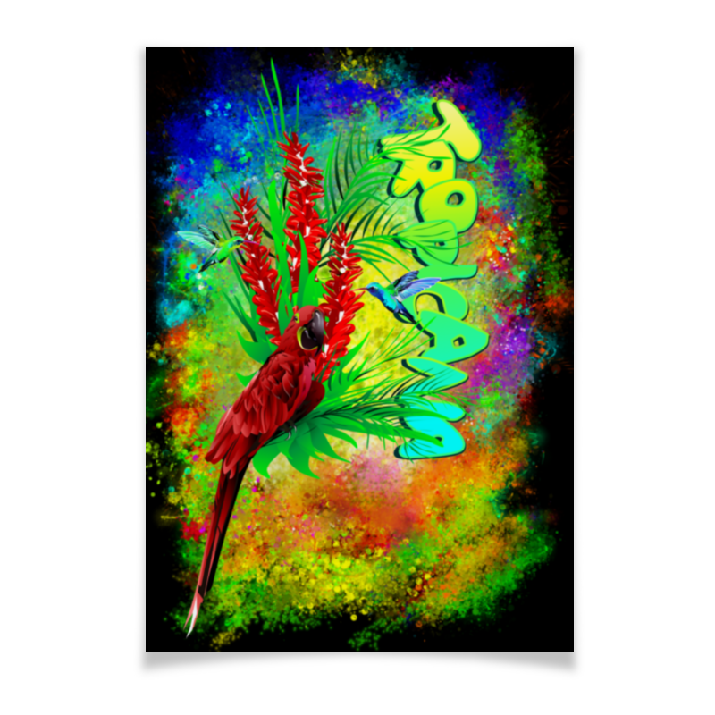 Printio Плакат A3(29.7×42) Tropicana. printio плакат a3 29 7×42 единорог яркая цветная иллюстрация фэнтези