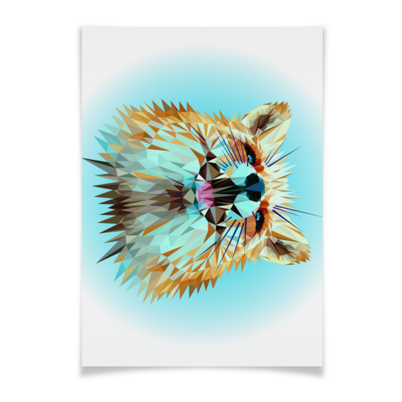 Printio Плакат A3(29.7×42) Low poly fox