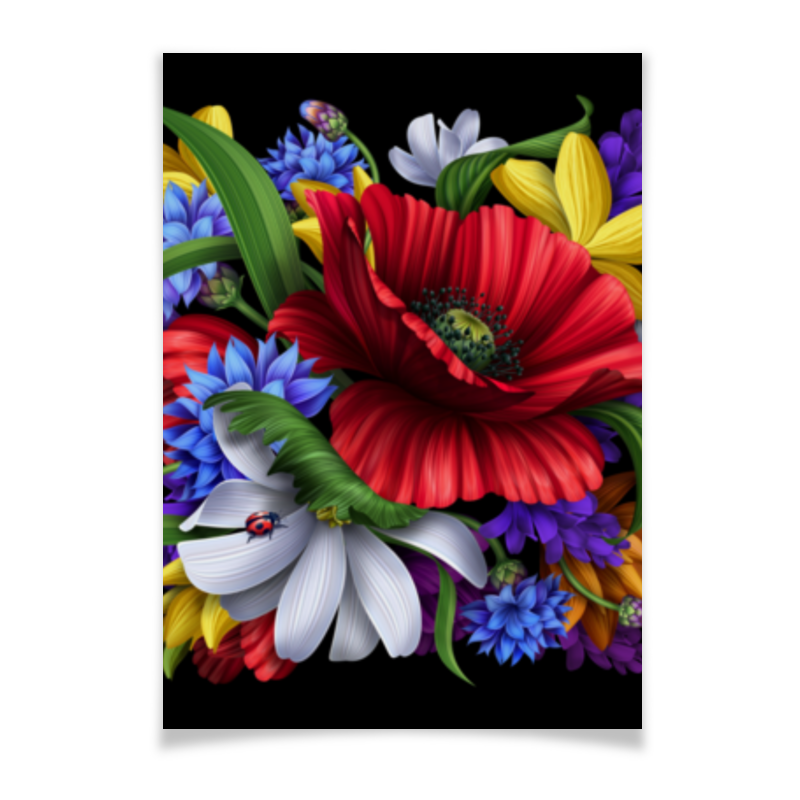 Printio Плакат A3(29.7×42) Композиция цветов цена и фото
