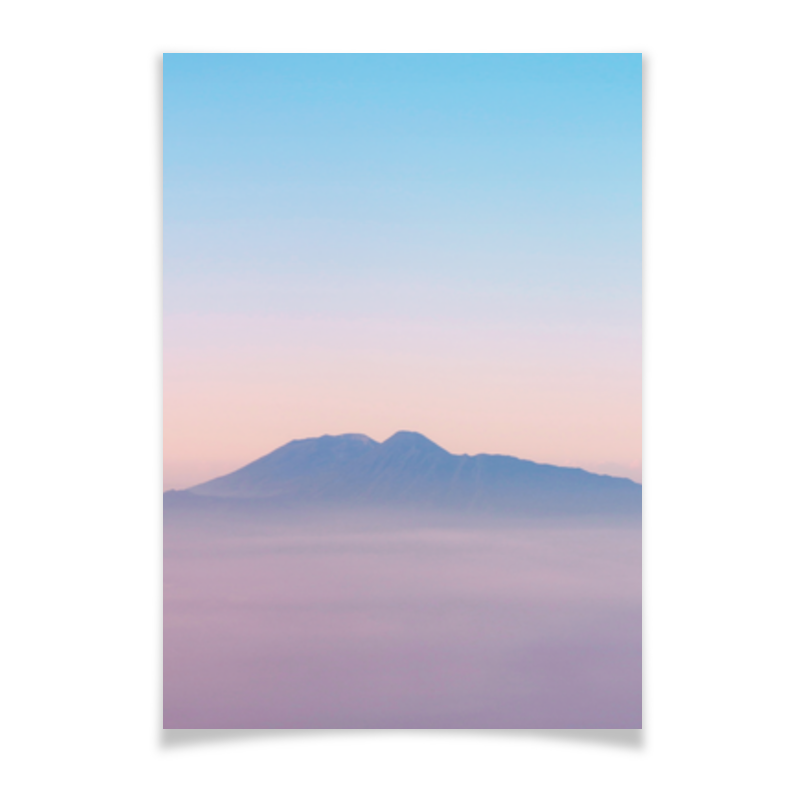 Printio Плакат A3(29.7×42) Дальняя гора цена и фото