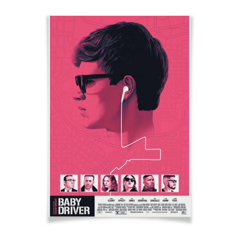 Printio Плакат A3(29.7×42) Малыш на драйве / baby driver