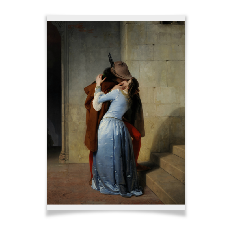 Printio Плакат A3(29.7×42) Поцелуй (франческо айец) printio значок поцелуй франческо айец