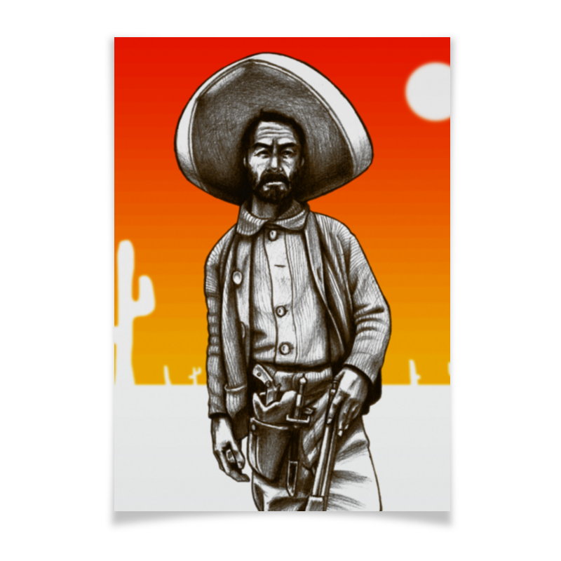 Printio Плакат A3(29.7×42) Mexican outlaw tell the time