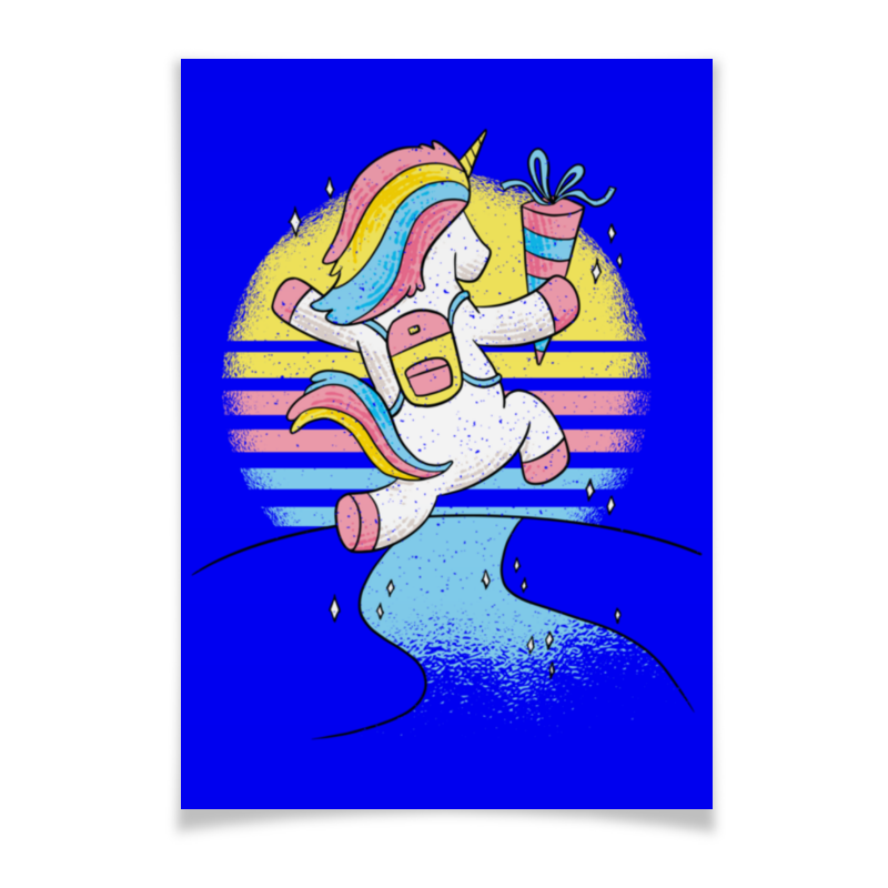 Printio Плакат A3(29.7×42) Happy unicorn плакат енотик с мороженым