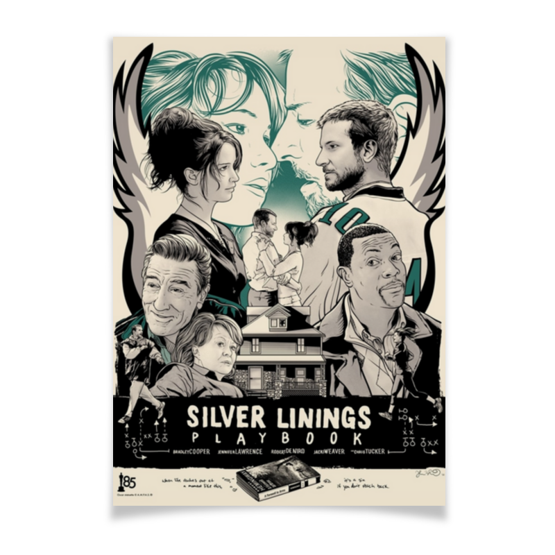 Printio Плакат A3(29.7×42) Мой парень – псих / silver linings playbook