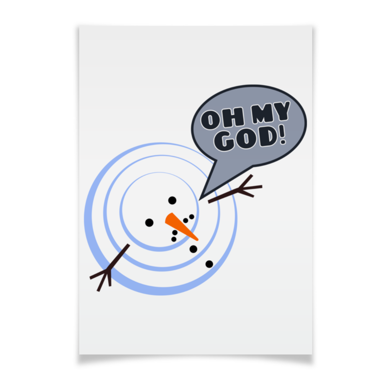 Printio Плакат A3(29.7×42) Снеговик