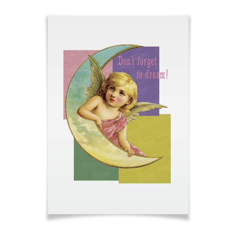 Printio Плакат A3(29.7×42) don't forget to dream! набор почтовых открыток в винтажном стиле 32 шт