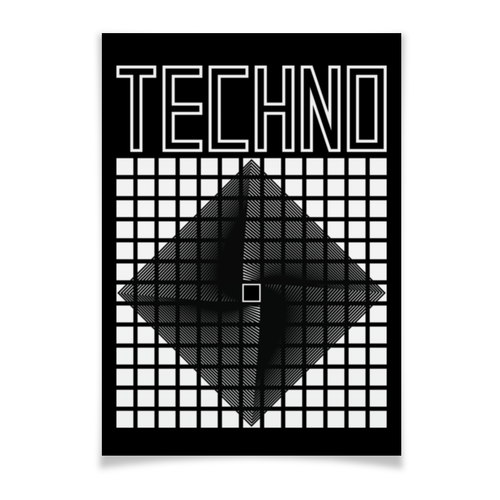 Заказать плакат в Москве. Плакат A3(29.7x42) Techno helix от cubik art  - готовые дизайны и нанесение принтов.