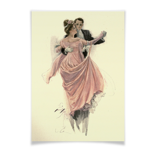 Заказать плакат в Москве. Плакат A3(29.7x42) Вальс танец влюбленных от Apfelbaum - готовые дизайны и нанесение принтов.