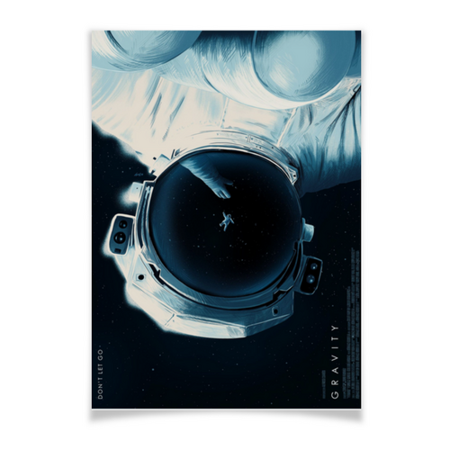 Заказать плакат в Москве. Плакат A3(29.7x42) Гравитация / Gravity от kino.printio.ru - готовые дизайны и нанесение принтов.