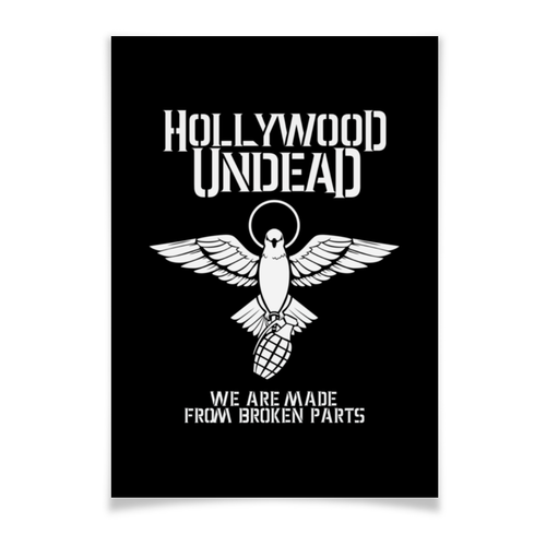 Заказать плакат в Москве. Плакат A3(29.7x42) Hollywood Undead от geekbox - готовые дизайны и нанесение принтов.