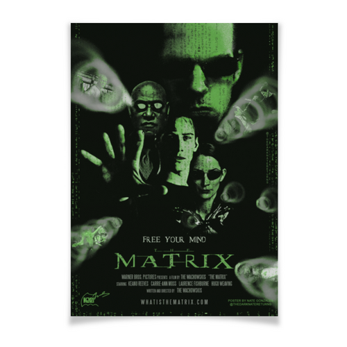 Заказать плакат в Москве. Плакат A3(29.7x42) Матрица / The Matrix от kino.printio.ru - готовые дизайны и нанесение принтов.