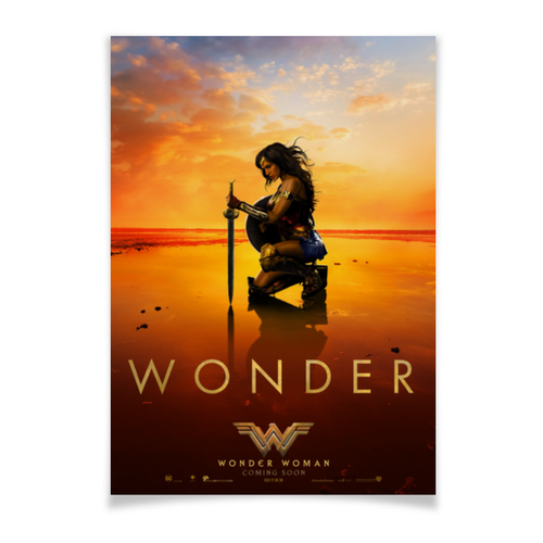 Заказать плакат в Москве. Плакат A3(29.7x42) Чудо-женщина / Wonder Woman от kino.printio.ru - готовые дизайны и нанесение принтов.