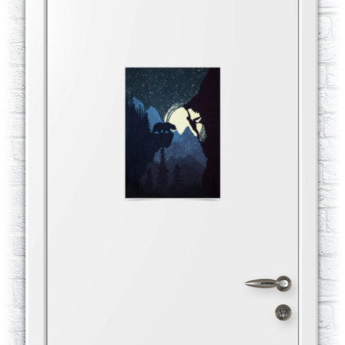 Заказать плакат в Москве. Плакат A3(29.7x42) Бег, горы и лес от oneredfoxstore@gmail.com - готовые дизайны и нанесение принтов.