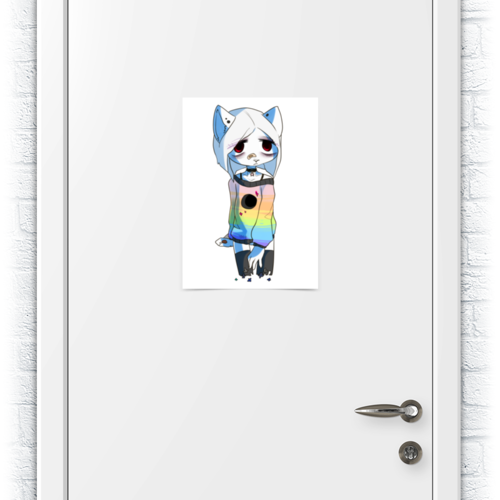 Заказать плакат в Москве. Плакат A3(29.7x42) Грустная кошка от Yuko Maussi - готовые дизайны и нанесение принтов.