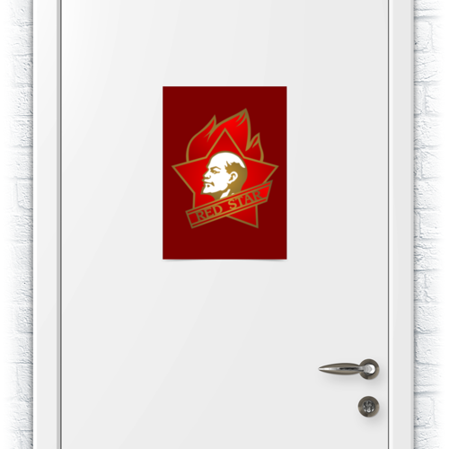 Заказать плакат в Москве. Плакат A3(29.7x42) Red star от gopotol - готовые дизайны и нанесение принтов.