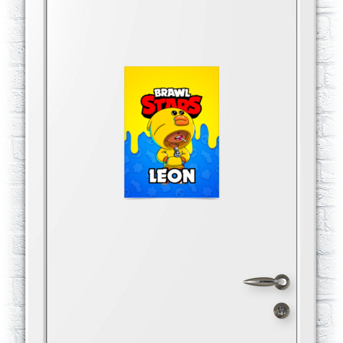 Заказать плакат в Москве. Плакат A3(29.7x42) BRAWL STARS LEON от geekbox - готовые дизайны и нанесение принтов.