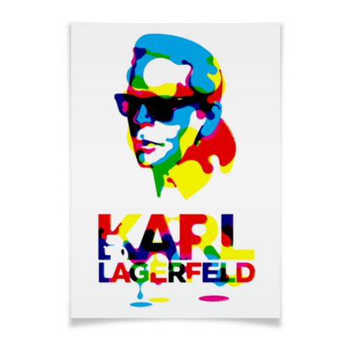 Заказать плакат в Москве. Плакат A3(29.7x42) Karl Lagerfeld от Leichenwagen - готовые дизайны и нанесение принтов.