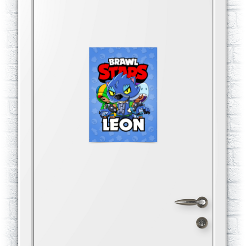 Заказать плакат в Москве. Плакат A3(29.7x42) BRAWL STARS LEON от geekbox - готовые дизайны и нанесение принтов.
