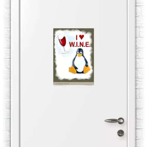 Заказать плакат в Москве. Плакат A3(29.7x42) WINE для Линукс от Andy Quarry - готовые дизайны и нанесение принтов.