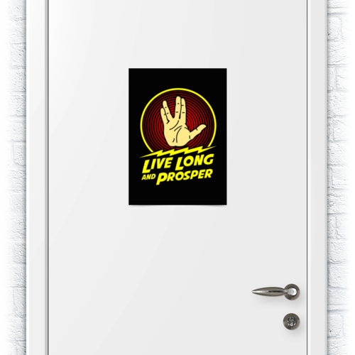 Заказать плакат в Москве. Плакат A3(29.7x42) Live Long And Prosper от geekbox - готовые дизайны и нанесение принтов.