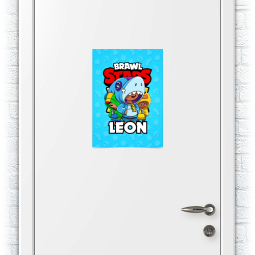 Заказать плакат в Москве. Плакат A3(29.7x42) BRAWL STARS LEON от geekbox - готовые дизайны и нанесение принтов.
