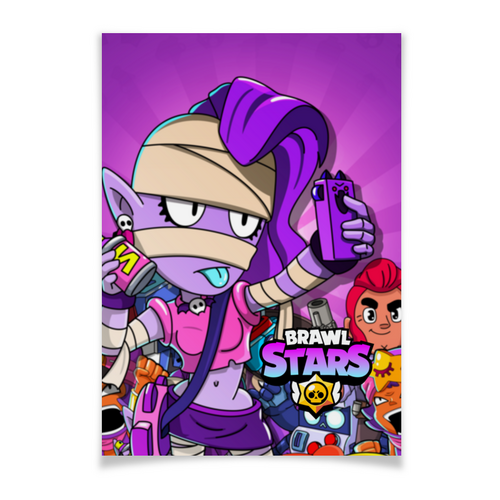 Заказать плакат в Москве. Плакат A3(29.7x42) BRAWL STARS EMZ от geekbox - готовые дизайны и нанесение принтов.