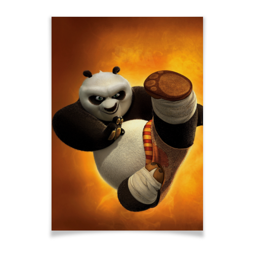 Заказать плакат в Москве. Плакат A3(29.7x42) Кунг-фу панда от skynatural - готовые дизайны и нанесение принтов.