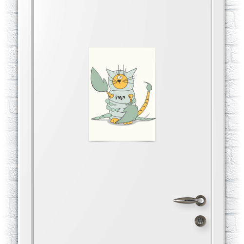 Заказать плакат в Москве. Плакат A3(29.7x42) Кот Скорпион от antoninayakhina  - готовые дизайны и нанесение принтов.