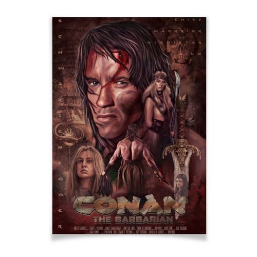 Заказать плакат в Москве. Плакат A3(29.7x42) Конан-варвар / Conan the Barbarian от kino.printio.ru - готовые дизайны и нанесение принтов.