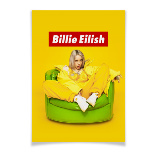 Заказать плакат в Москве. Плакат A3(29.7x42) Billie Eilish от geekbox - готовые дизайны и нанесение принтов.