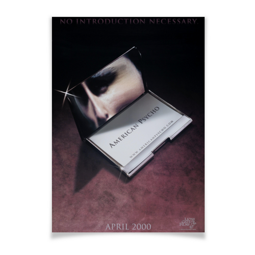 Заказать плакат в Москве. Плакат A3(29.7x42) Американский психопат / American Psycho от kino.printio.ru - готовые дизайны и нанесение принтов.