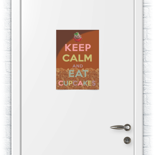 Заказать плакат в Москве. Плакат A3(29.7x42) «Keep calm and eat cupcakes» от Andy Quarry - готовые дизайны и нанесение принтов.