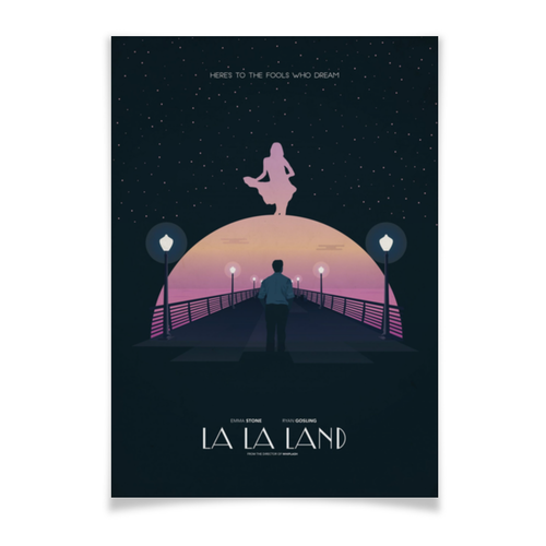 Заказать плакат в Москве. Плакат A3(29.7x42) Ла-Ла Ленд / La La Land от kino.printio.ru - готовые дизайны и нанесение принтов.