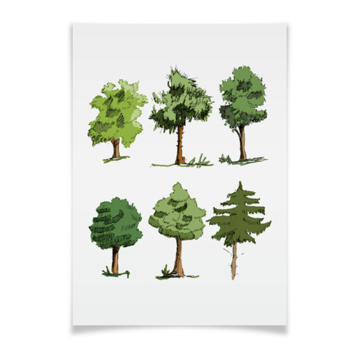 Заказать плакат в Москве. Плакат A3(29.7x42) Сказочный лес от Жанна - готовые дизайны и нанесение принтов.