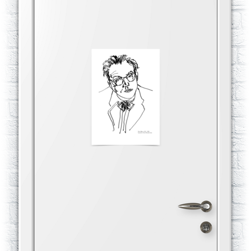 Заказать плакат в Москве. Плакат A3(29.7x42) Портрет писателя М.Фриша | Автор А.Неизвестнова от Apfelbaum - готовые дизайны и нанесение принтов.