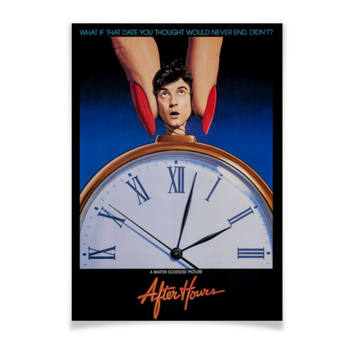 Заказать плакат в Москве. Плакат A3(29.7x42) После работы / After Hours от kino.printio.ru - готовые дизайны и нанесение принтов.